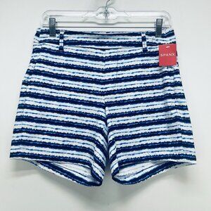 Spanx Sunshine Shorts Size S Women's Blue White Stripe Pull On Slimming New